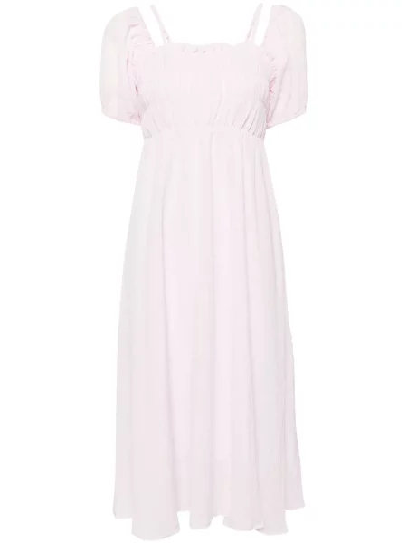 Rochie Tout A Coup cu mâneci bufante de costum violet