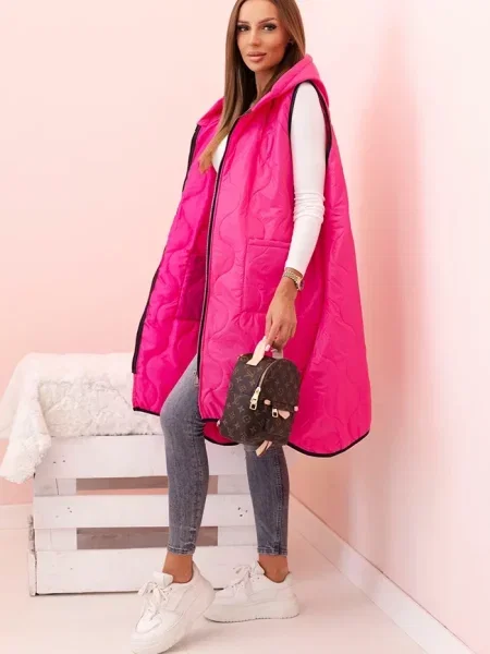 Vestă Kesi Włoski cu glugă alb