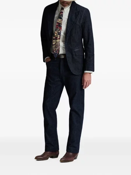 Pantaloni Ralph Lauren Rrl albastru