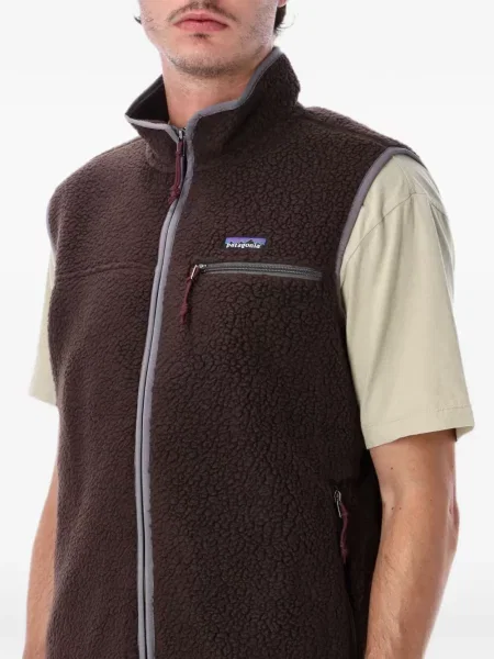Fleece γιλέκο Patagonia καφέ