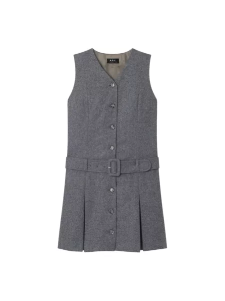 Sukienka A.p.c. wełniana szara