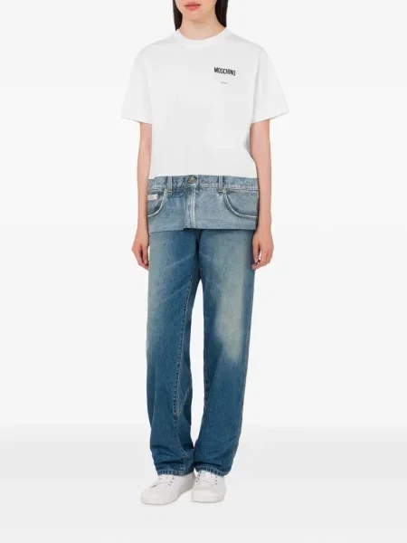 Tricou Moschino cu imagine alb