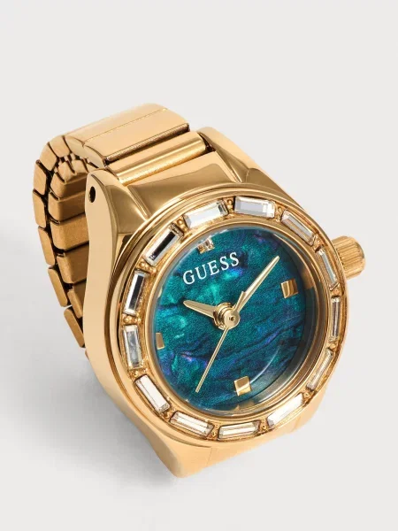 GUESS Ceas analogic ESME auriu / smarald verde