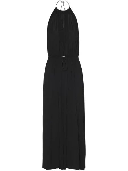 Rochie Miu Miu cu gât halter de costum negru