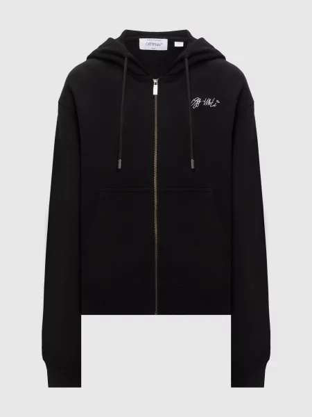 Спортивна куртка з вишивкою логотипа Off-white чорна