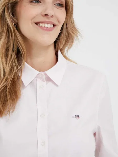 Gant Cămașă Slim Stretch Oxford alb