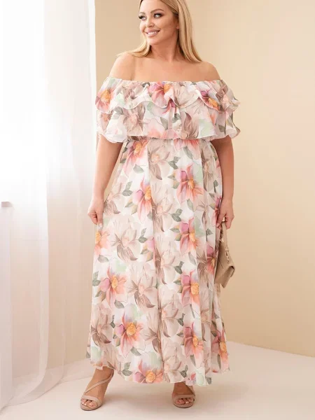 Rochie maxi Kesi Włoski alb