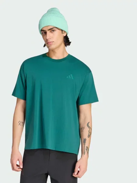 Жіноча Спортивна футболка adidas комбінований верх зелений