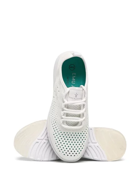 Sneakerși Emu Australia cu șireturi din dantelă alb