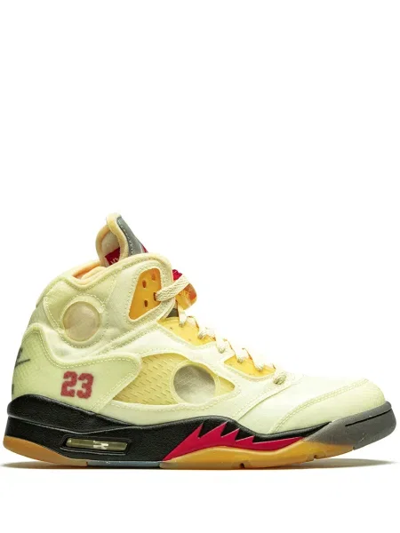 Sneakerși Jordan 5 Retro alb