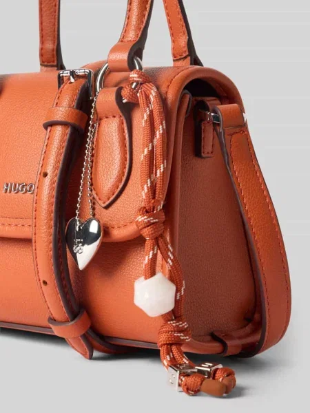 Torba na ramię z odpinanym paskiem na ramię model Clioh_Top Handle' Hugo pomarańczowa