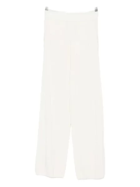 Pantaloni Max Mara tricotate alb