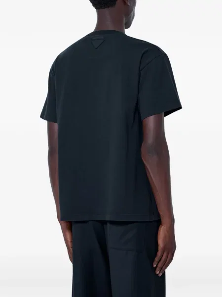 Scurt tricou Prada cu autograf negru