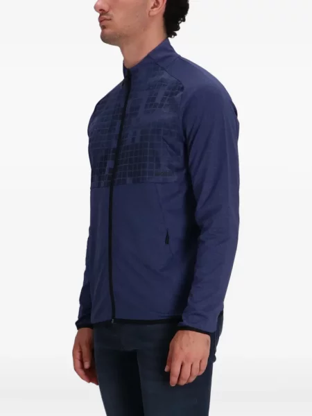 Hanorac Boss cu imprimeu geometric albastru