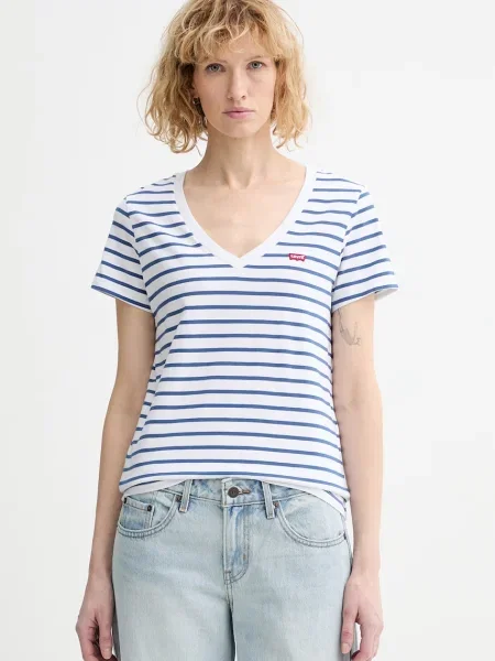 Tričko Levi's PERFECT VNECK modrá