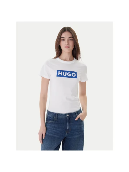 HUGO T-shirt Classic Slim Fit bijela