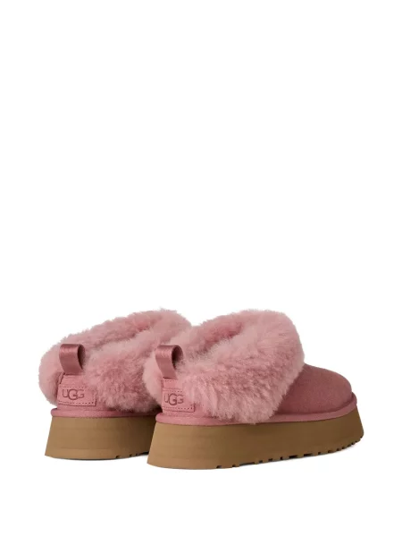 Papuci tip mules Ugg din piele de căprioară fără toc roz