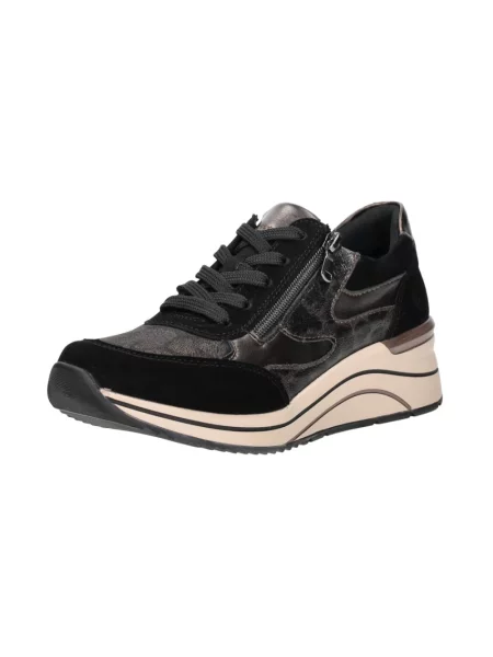Sneakersy Remonte sznurowane czarne