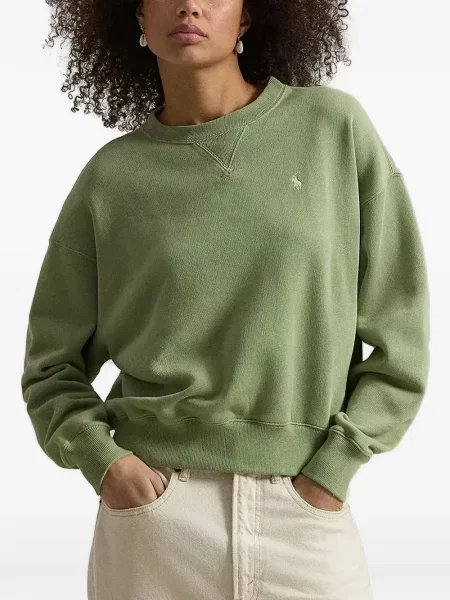 Curea Polo Ralph Lauren cu broderie din fleece cu șireturi albastru