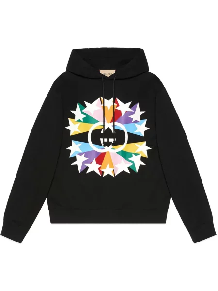 Hanorac cu glugă Gucci cu imagine negru