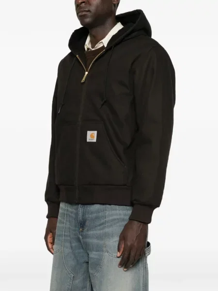 Geacă Carhartt Wip cu glugă maro