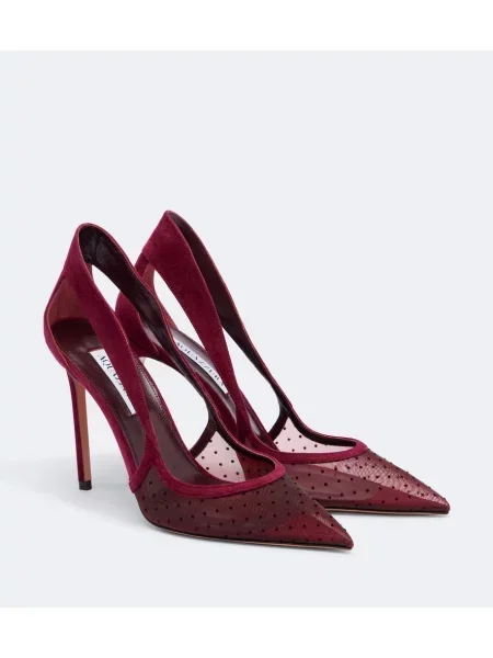 Pantofi cu toc Aquazzura din piele de căprioară