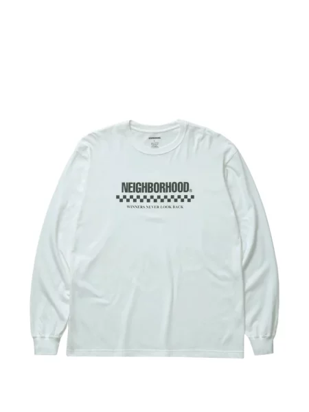 Tricou Neighborhood cu decolteu rotund alb