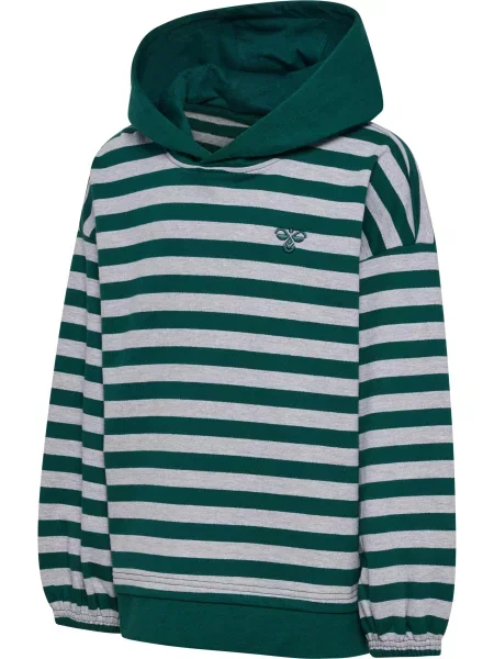 Bluza z kapturem dla dzieci Hummel Conelly Boxy Contrast zielona
