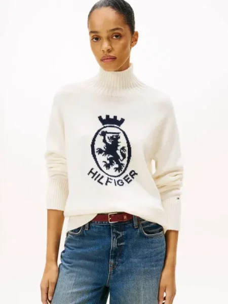Tommy Hilfiger pulover din amestec de lână bej