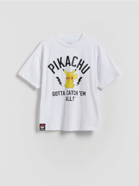 Reserved t-shirt Pokemon biały