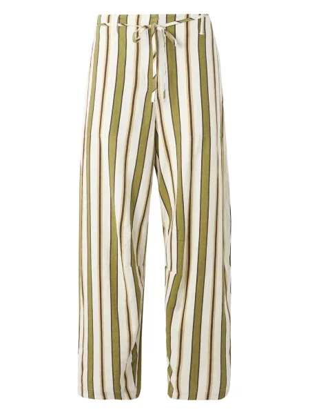 TOPSHOP Pantaloni CLEO ciocolatiu / galben deschis / oliv alb
