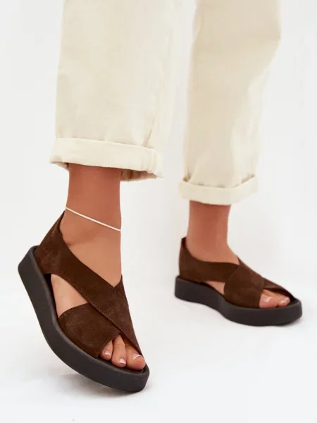 Sandali Zazoo iz semiša črna