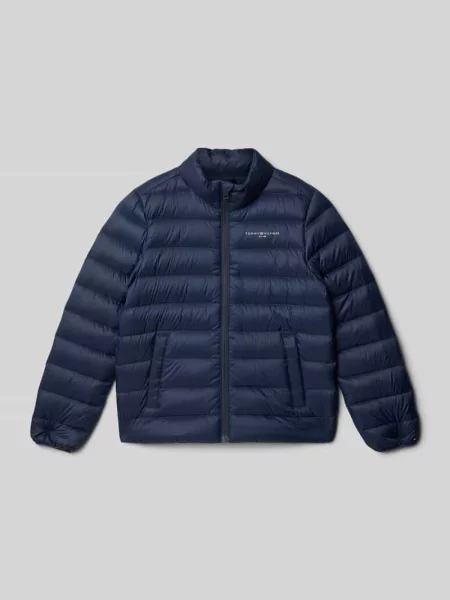 Kurtka pikowana o kroju regular fit z puchowym wypełnieniem model ‘ESSENTIAL’ Tommy Hilfiger granatowa
