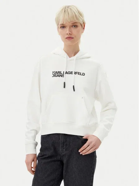 Karl Lagerfeld Jeans Bluză Regular Fit alb