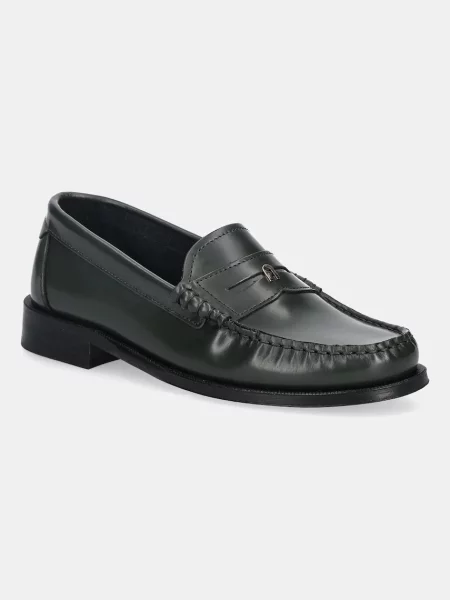 Usnjeni mokasini Furla College Loafer zelena