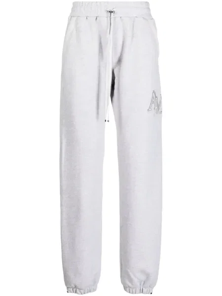 Pantaloni Amiri cu broderie alergare gri