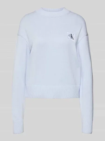 Sweter z dzianiny z naszywką z logo Calvin Klein Jeans