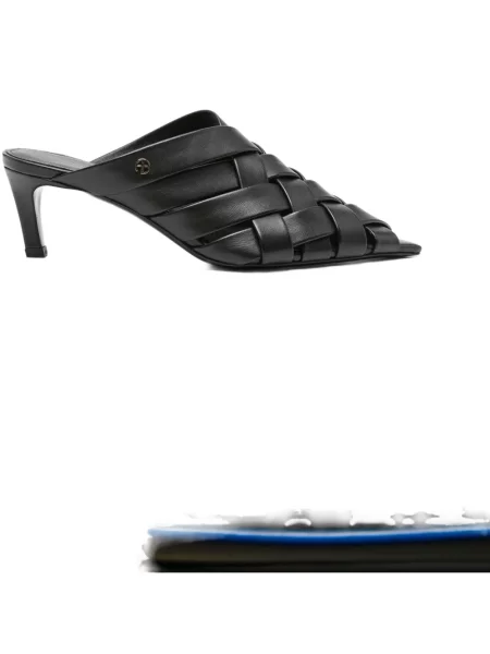 Papuci tip mules Anine Bing din piele negru