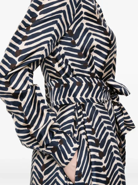 Rochie tip cămașă Kiton cu imagine cu imprimeu geometric de costum albastru