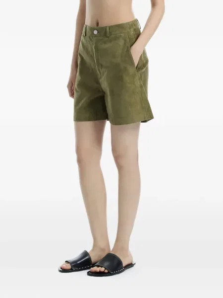 Pantaloni scurți Arma din piele de căprioară verde