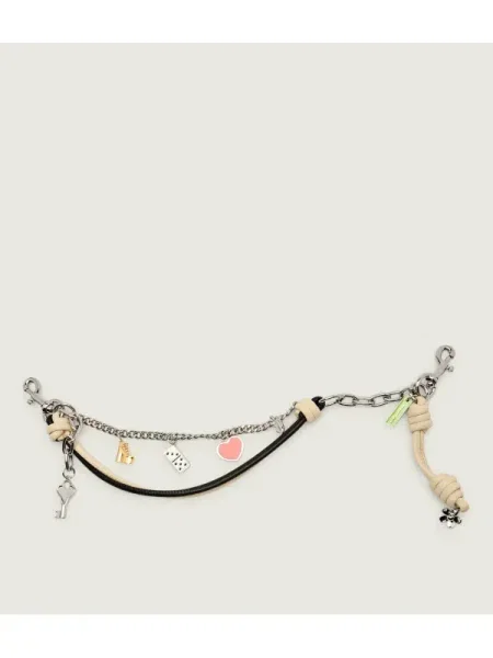 Pandantiv Marc Jacobs din piele argintiu