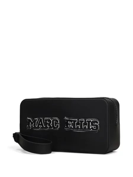 Clutch torbica Marc Ellis bez pete s autogramom crna