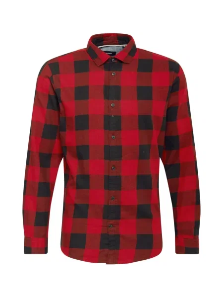 JACK & JONES Košulja Gingham hrđavo / crna crvena