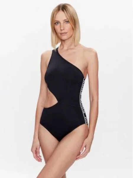 MICHAEL Michael Kors Costum de baie Logo Cut Out negru