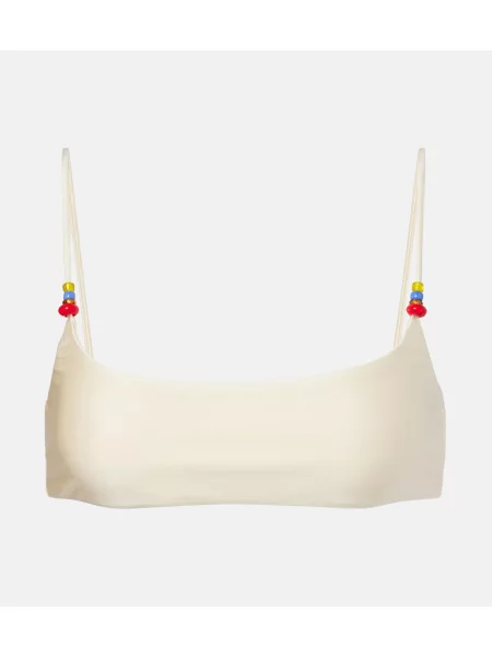 Top Jade Swim cu mărgele galben