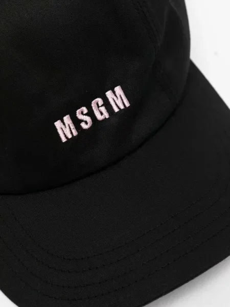Haftowana czapka z daszkiem Msgm czarna