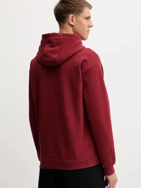Однотонный свитер Hummel с капюшоном бордовый