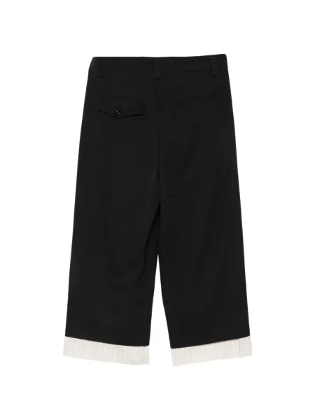 Vilnonės apkirptas kelnės Ann Demeulemeester juoda