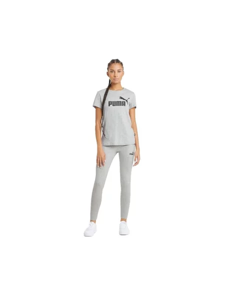 Tričko PUMA ESS Logo light grey heather šedé