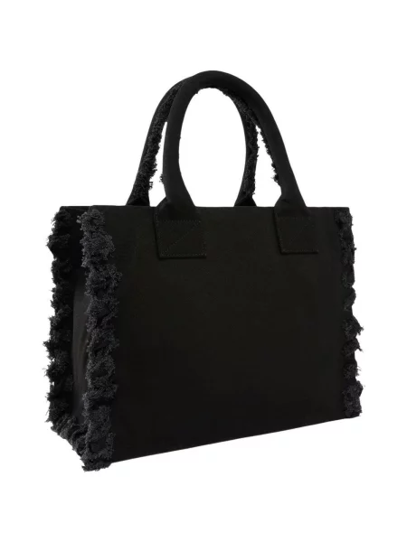 Geantă shopper Pinko din canvas negru